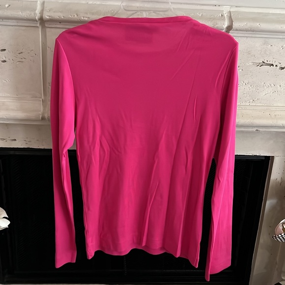 Tory Burch Long sleeve knit velvet logo shirt - Picture 5 of 5